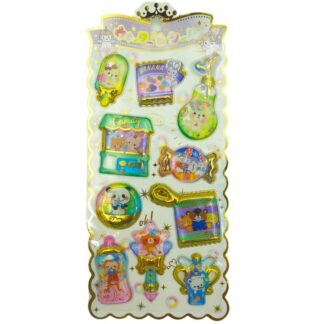 Наліпка пластикова з фольгою, гелем та глітером /XL-STA003/ 20,5*9,5см "Зайчики та панди" (10)