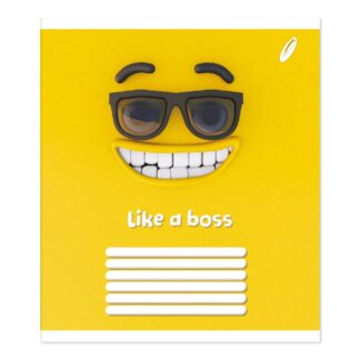 Зошит уч. "Пір'ячко" 24арк.== /ТВ-309/  №0077 Веселi смайли, офсетний папір 50-53 г/м2 (20/400)