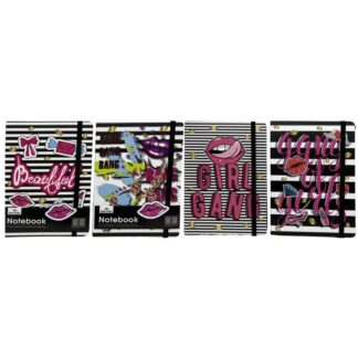 Блокнот 14,5*21см/96арк. /13402-А5/ на гумці "Для дівчаток" золоте обведення мікс (1/12)