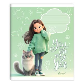 Зошит уч. "Gold Brisk" 12арк.# /ТВ-47/ №3506 "Маленька стильняшка", 60г/м2, УФ-лак (25/500)