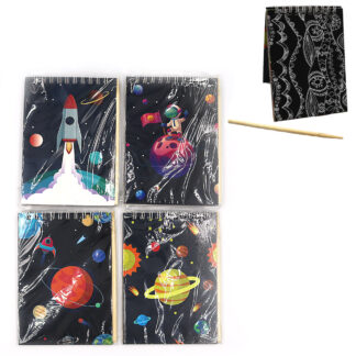 Блокнот для гравюр 10*14/10арк "JO" /20-8804-WH/  "Космос", спіраль (1/12)