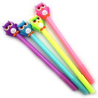 Ручка гелева "JO" /IMG_5163/ "Сови" з іграшкою, синя (12/144/1728)