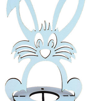 Заготовка "Великдень Підставка Зайка висок. на 1яйце" /М-2065/ МДФ-3мм., 11*21см