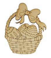 Заготовка "Великдень Кошик з писанками" /AS-4510, В-0295/ Фанера, 8*10см