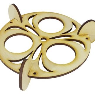 Заготовка "Великдень Підставка Кругла на 3 яйця" /AS-4210, В-0345/ Фанера, 13*4см