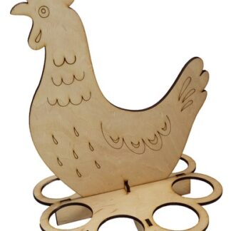 Заготовка "Великдень Підставка Курка на 8 яєць" /M-2017, В-0297/ Фанера, 21*23см