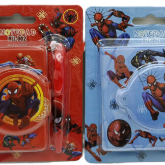 Блокнот 8*7см/65арк. /НLL-002-SP/ на кнопці,ручка-брелок "Спайдермен" (1/24)