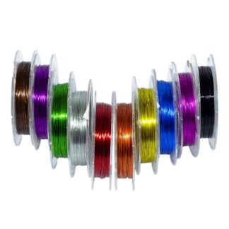 Дріт для декору "WB" /1955/ кольоровий металізований(латунь) 0,3мм, 10 м, 10 шт/уп (1/150)