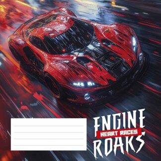 Зошит уч. "Школярик" 48арк.# /3520K/ "Engine roars heart races" ВД-лак (хлопчик) (10/100)