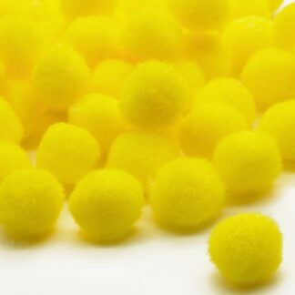 Помпони "Діамантові ручки" /163358/ жовтий 8 см, 50 шт. в упак.