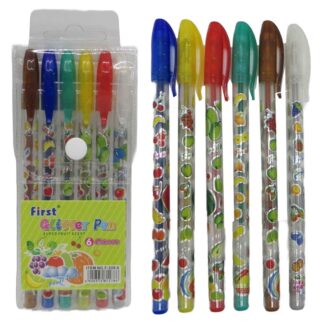 Набір гелевих ручок ароматна /L528-6/ 6кол."Фрукти" з блиском (1/24/288)