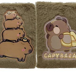 Блокнот А5/80арк. /2206-6-CB/ # хутряна обкладинка "Капібара", мікс