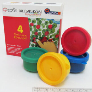 Фарби пальчикові "JO" /FC0435/ 4 кол*35мл (1/12/48)