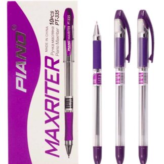 Ручка кулькова/масляна "PIANO" PT-335 "Maxriter" Фіолетова (10/100)