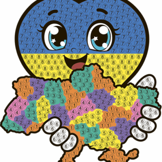 Набір для творчості зі стразами (наліпка) "Go to art" /187120/ "З Україною в серці" 8,7*9,7 см