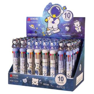 Ручка автомат "AODEMEI" /ADM-15255/ дитяча багатобарвна "Космонавт" 10 кольорів (40/480)