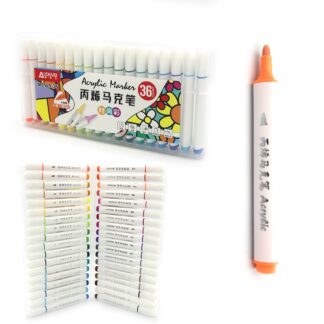 Набір маркерів 36 кол. "AODEMEI" /M6128-36/ трикутн.корпус, акрил, пласт.контейнер (1/12/48)