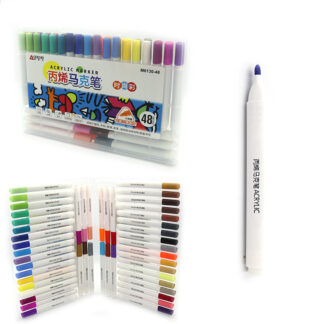 Набір маркерів 48 кол. "AODEMEI" /M6130-48/ трикутн.корпус, акрил, пласт.контейнер (1/9/36)