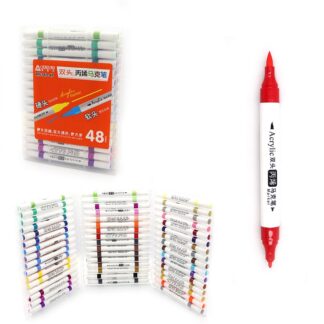 Набір маркерів 48 кол. "AODEMEI" /M6140-48/ м'який+тверд., акрил, пласт.контейнер (1/6/24)