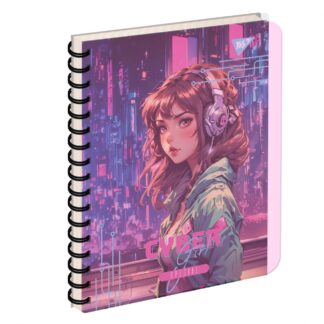Блокнот "YES" А5/144 4в1 /681964/ "Cyber girl", пластик обкл., з розділ. (3/30)