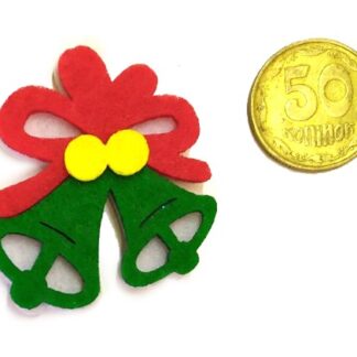 Набір фетрових заготовок "Діамантові ручки" /120773/ "Дзвоники", 4 см, зелений, 30 шт в упак.