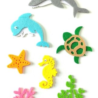 Набір фетрових заготовок "Діамантові ручки" /120776/ "Мешканці моря", 7 шт в упак.