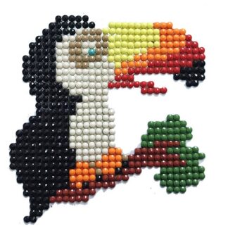 Набір для творчості зі стразами (наліпка) "Go to art" /188781/ "Тукан" 10*10 см (1/5)