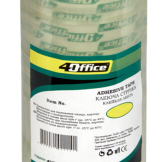 Скотч канцелярський 24*20 м. "4OFFICE" /4-392/ прозорий (6/360)