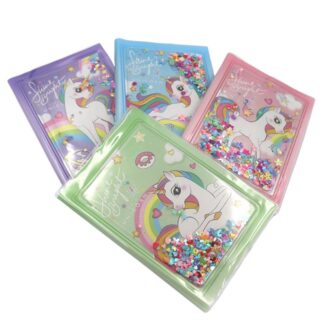 Блокнот А5/80арк. "JO" /DSCN0582/ з паєтками "Unicorn Єдиноріг", мікс (1/20)