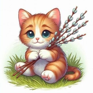 Набір для творчості зі стразами (наліпка) "Go to art" /177266/ "Котики" 11*10см