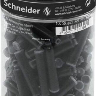 Стрижень картридж для чорнильних перових ручок "SCHNEIDER" / S6801/ 100 шт в уп., чорні (1/6)