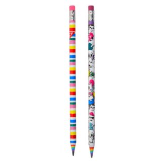 Олівець пр."Yes"/280550/ ECO "Happy colours" паперов з гумкою , 24шт./туба, 2 диз. (24/240)