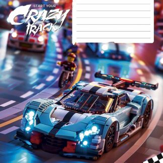 Зошит уч. "Школярик" 18арк.# /3459K/ "Crazy track" ВД-лак (хлопчик) (25/250)