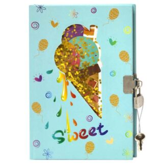 Блокнот А5/80арк "WB" /5183/ тв.обкл., з паєтками "Морозиво" (1/12)