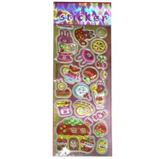 Наліпка пласт "WB" /QQHH002/ лазерна 7*17см. Зайчики (20)