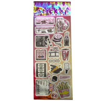 Наліпка пласт "WB" /QQHH046/ лазерна 7*17см. Кіно (20)