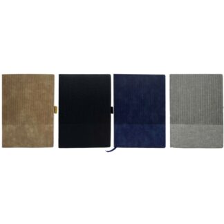 Блокнот А5/100арк /25-013/ шкірзам з утримувачем д/ручки, кольоровий край  "Рубчик" 80г/м2, #