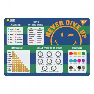 Підкладка настільна дитяча 42,5*29см "YES" /491656/ "English"Smiley World.College" (1/10/200)