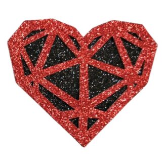 Заготовка "Діамантові ручки" /123075/ "Діамантове серце", 7,5 см, фоаміран, чорна 20 шт в упак.