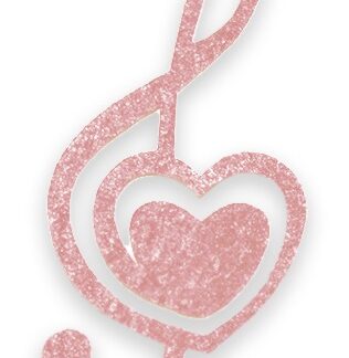 Набір фетрових заготовок "Діамантові ручки" /120342/ "Скрипковий ключ", 8 см, рожевий, 30 шт. в упак.