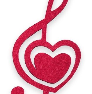 Набір фетрових заготовок "Діамантові ручки" /120343/ "Скрипковий ключ", 8 см, малиновий, 30 шт. в упак.