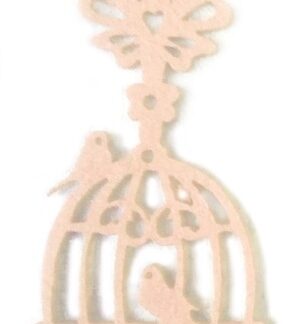 Набір фетрових заготовок "Діамантові ручки" /120337/ "Клітка з пташками", 8,5 см, персикова, 25 шт. в упак.