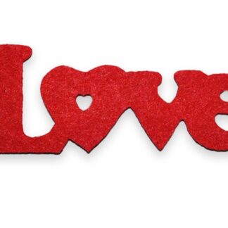 Набір фетрових заготовок "Діамантові ручки" /120348/ "Слово "LOVE"-1, 7 см, червоний, 30 шт. в упак.