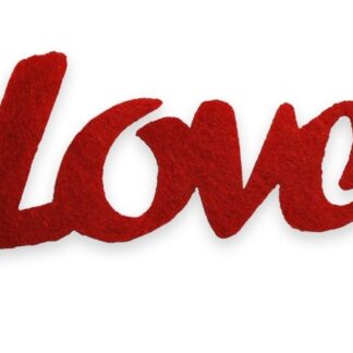 Набір фетрових заготовок "Діамантові ручки" /120350/ "Слово "LOVE"-2, 6,5 см, червоний, 30 шт. в упак.