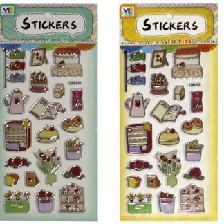 Наліпка пласт "WB" /LDH-010/ рельєфна з фольгою 10,5*23,5см. Декор (20)