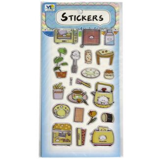 Наліпка пласт "WB" /LDH-011/ рельєфна з фольгою 10,5*23,5см. На кухні (20)