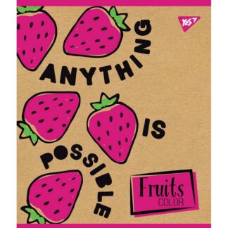 Зошит уч. "YES" 24арк.== /765117/ "Fruits color" крафт, білила (10/160)