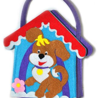 Кошик з фетру "Діамантові ручки" /230061/ "Песик" 20*16*5 см