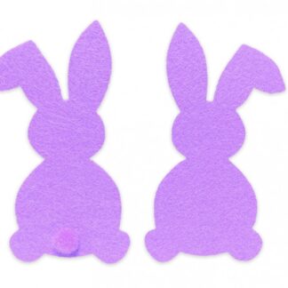 Набір фетрових заготовок "Діамантові ручки" /120360/ "Зайченя з хвостиком", 12 см, 10 шт в упак, бузковий