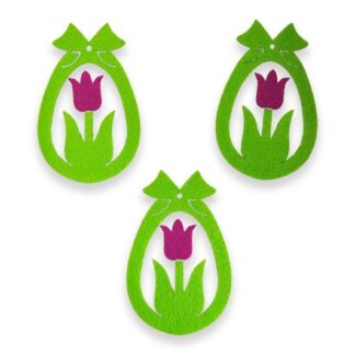 Набір фетрових заготовок "Діамантові ручки" /120390/ "Яйце "Тюльпан", 10,5 см, 20 шт. в пак, бузковий